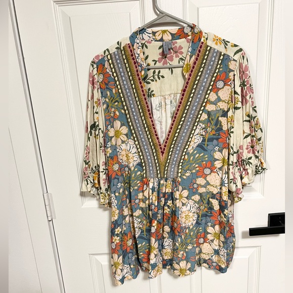 Anthropologie Bl-nk London Embroidered Stephanie top size 2X - Picture 4 of 11